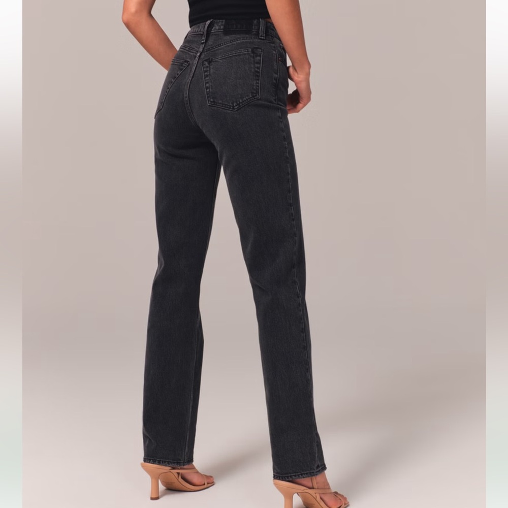 Abercrombie High Rise Slim Straight Jeans